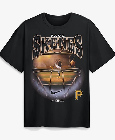 Nike Men's Paul Skenes Black Pittsburgh Pirates Max90 Graphic T-Shirt
