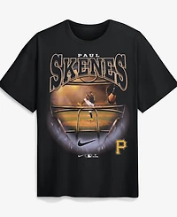Nike Men's Paul Skenes Black Pittsburgh Pirates Max90 Graphic T-Shirt