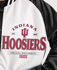 Gameday Couture Women's Black Indiana Hoosiers Oversized Inner Drive Varsity Rhinestone Full-Snap Bomber Jacket
