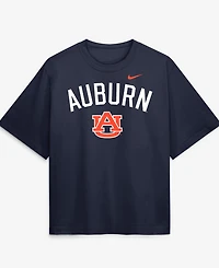 Nike Women's Navy Auburn Tigers Arch Logo Boxy T-Shirt