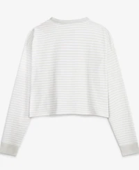 Nike Women's White Pittsburgh St-Shirtlers Loose Fit Crop Top