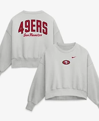 Nike Women's Gray San Francisco 49ers Oversized Primetime Phoenix Fleece Sweatshirt