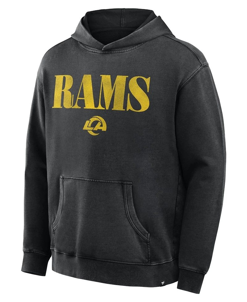 Fanatics Men's Black Los Angeles Rams Relaxed Intense Rivalry French Terry Hoodie