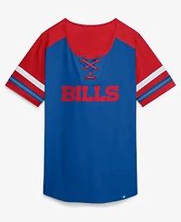 Fanatics Women's Josh Allen Royal Buffalo Bills Curl Route Athena Lace-Up Name Number Shirt
