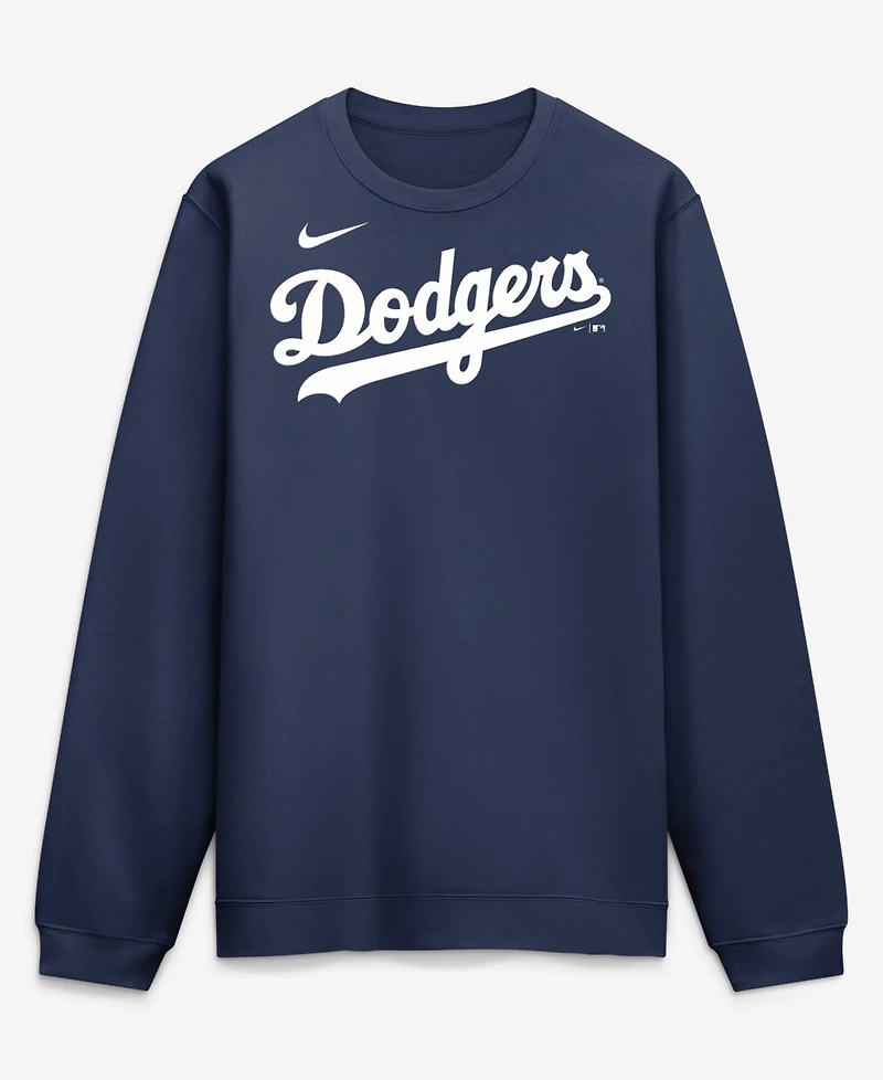 Nike Men's Navy Los Angeles Dodgers Primetime Wordmark Sweatshirt