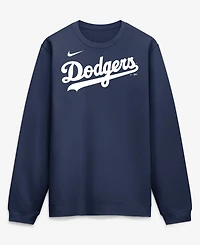 Nike Men's Navy Los Angeles Dodgers Primetime Wordmark Sweatshirt
