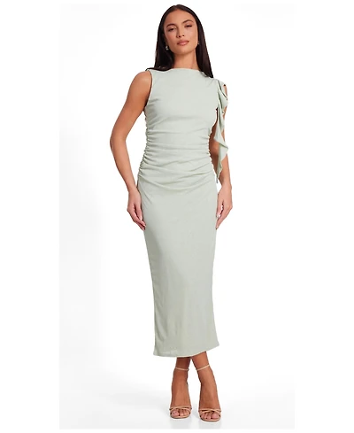 Quiz Women's Jersey Frill Sleeveless Midi Dress