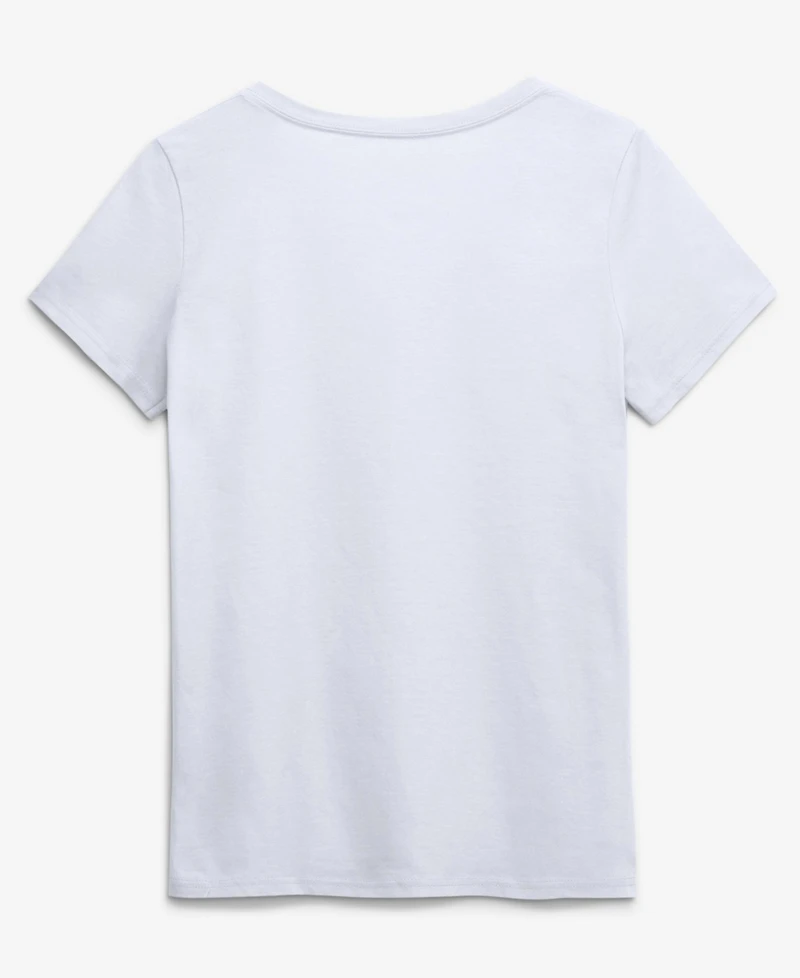 Logo Athletic Women's White Philadelphia Eagles Primary Logo V-Neck T-Shirt