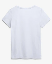 Logo Athletic Women's White Philadelphia Eagles Primary Logo V-Neck T-Shirt