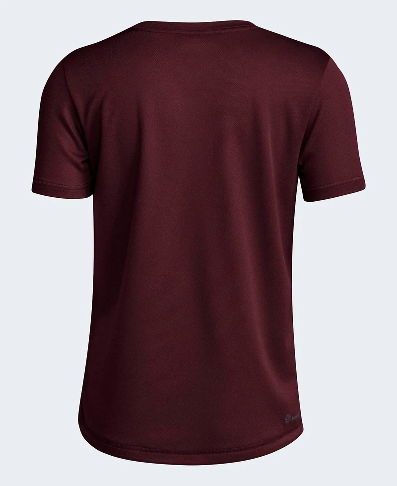 Adidas Big Boys and Girls Maroon Texas A M Aggies Aeroready Pre-Game T-Shirt
