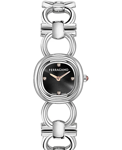 Ferragamo Women's Silver Stainless Steel Bracelet Watch 21mm