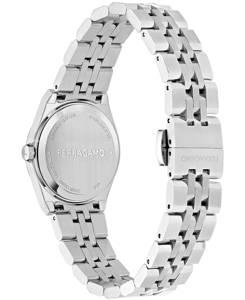 Ferragamo Women's Silver Stainless Steel Bracelet Watch 28mm
