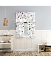 No. 918 Whisked Away Cotton Blend Semi-Sheer Rod Pocket Kitchen Curtain Valance