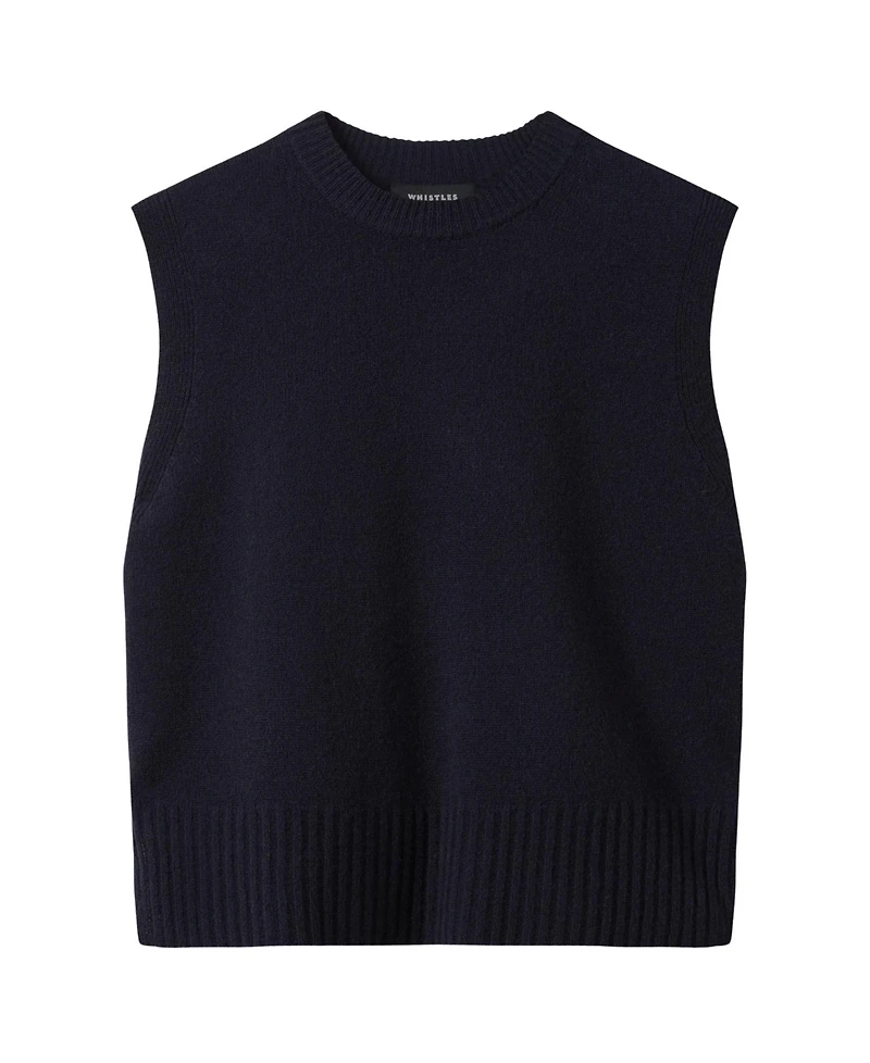 Whistles Women's Sleeveless Knitted Boxy Fit Tank