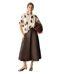 Whistles Women's Shadow Floral Viscose Blouse