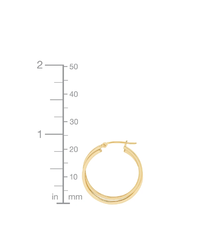 Macy's Hinged Catch Hoop Earrings in 24k Yellow Gold Over Sterling Silver