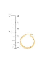 Macy's Hinged Catch Hoop Earrings in 24k Yellow Gold Over Sterling Silver
