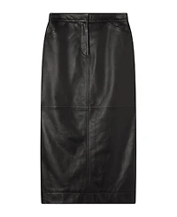 Whistles Women's Panelled Leather Midi Skirt