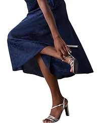 Whistles Women's Jacquard V-Neck Midi Dress