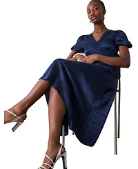Whistles Women's Panelled Leather Midi Skirt
