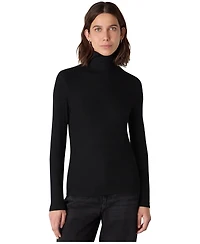 Whistles Women's Essential Ribbed Polo Top