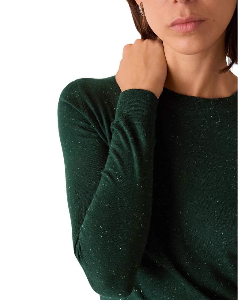 Whistles Women's Annie Sparkle Crew Neck Top