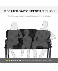 Outsunny 59" x 38" 3 Seater Outdoor Bench Swing