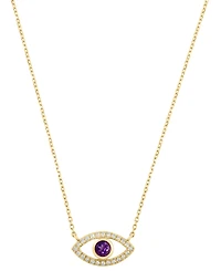 Effy Collection Blue Topaz (1/6 ct. t.w.) & Diamond (1/10 Pendant Necklace 14k Yellow Gold (Also Multi-Gemstone)