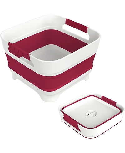 Piscifun Collapsible Wash Basin With Removable Drain Plug Multiuse Foldable Bucket For Camping Rv Kitchen