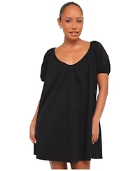 Petal and Pup Women's Marty V-Neck Short-Sleeve Mini Dress