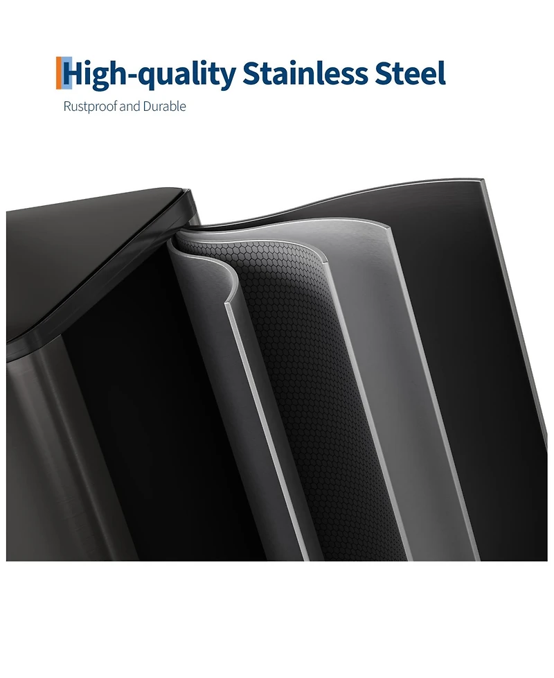 gaomon 2 x gal Stainless Steel Double Trash Can