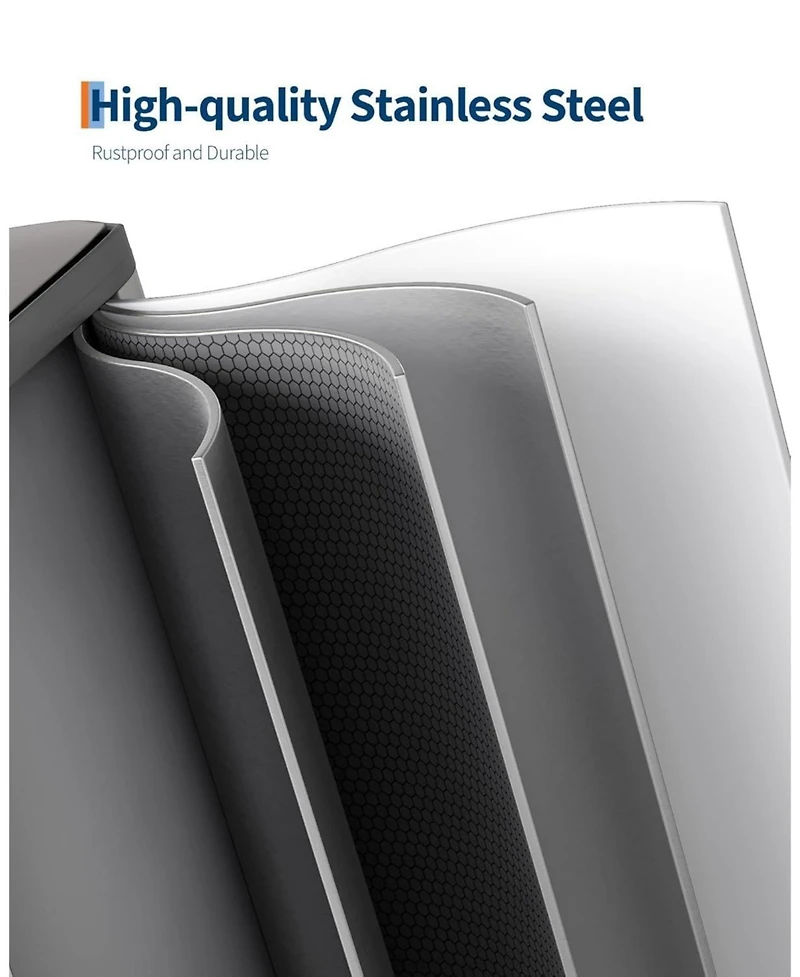 gaomon 2x8 gal Stainless Steel Double Trash Can, Step-on Recycle Bin Combo with Lid for Kitchen