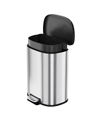 gaomon 13.2 Gal Step Stainless Steel Trash Can with Soft-Close Lid and Removable Inner Basket