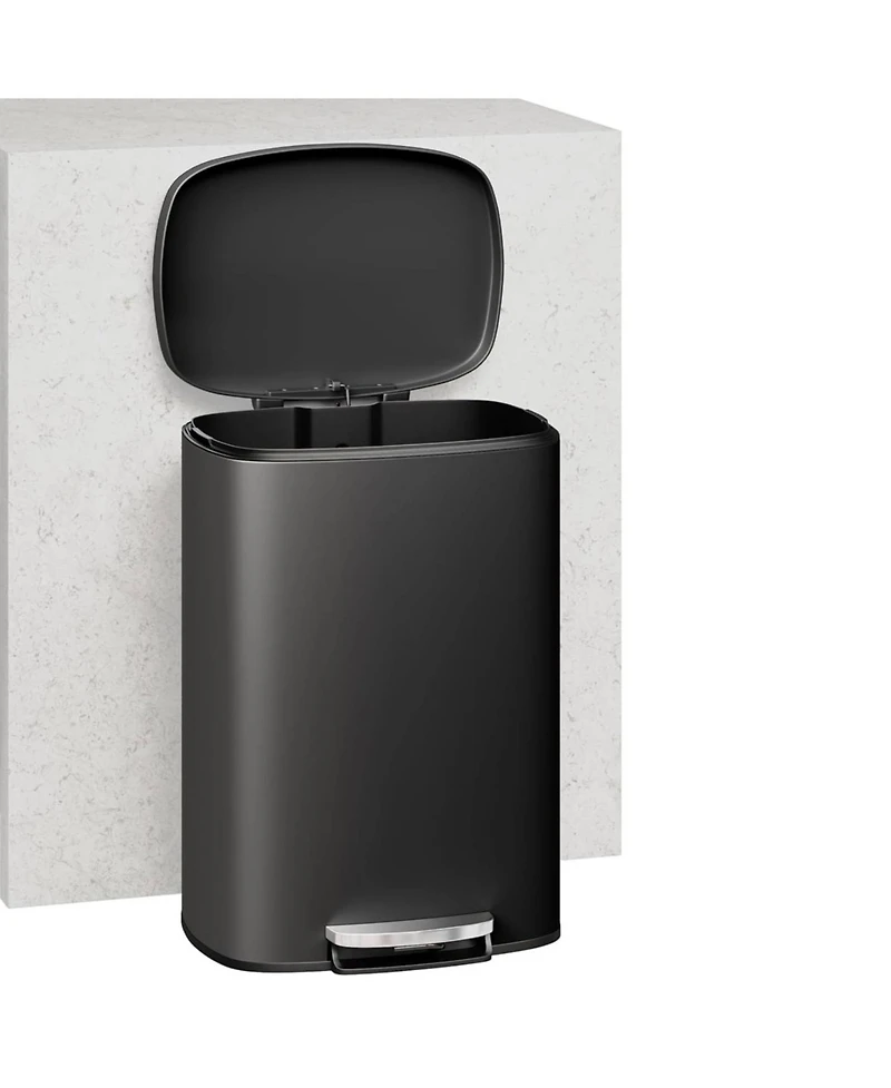 gaomon 13 Gal+2.6 Gal Stainless Steel Step-On Garbage Bin Combo Set