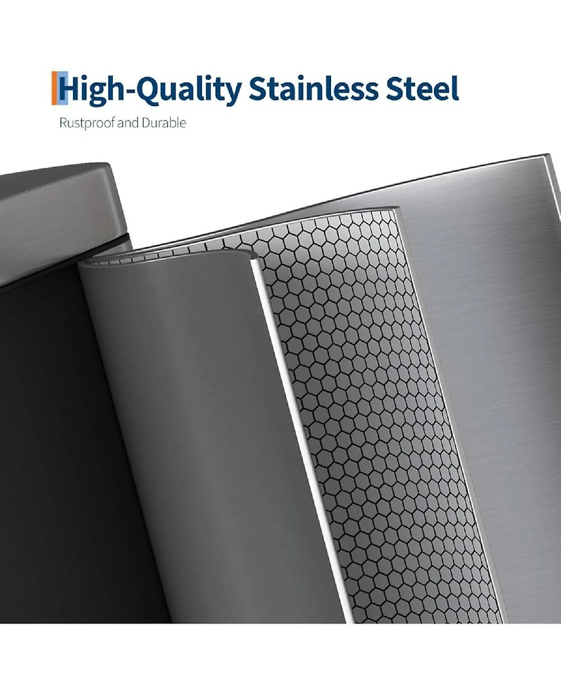 gaomon 2.6 Gallon Stainless Steel Step-on Trash Can