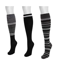 Muk Luks Women's Compression Socks, 3 Pair Pack