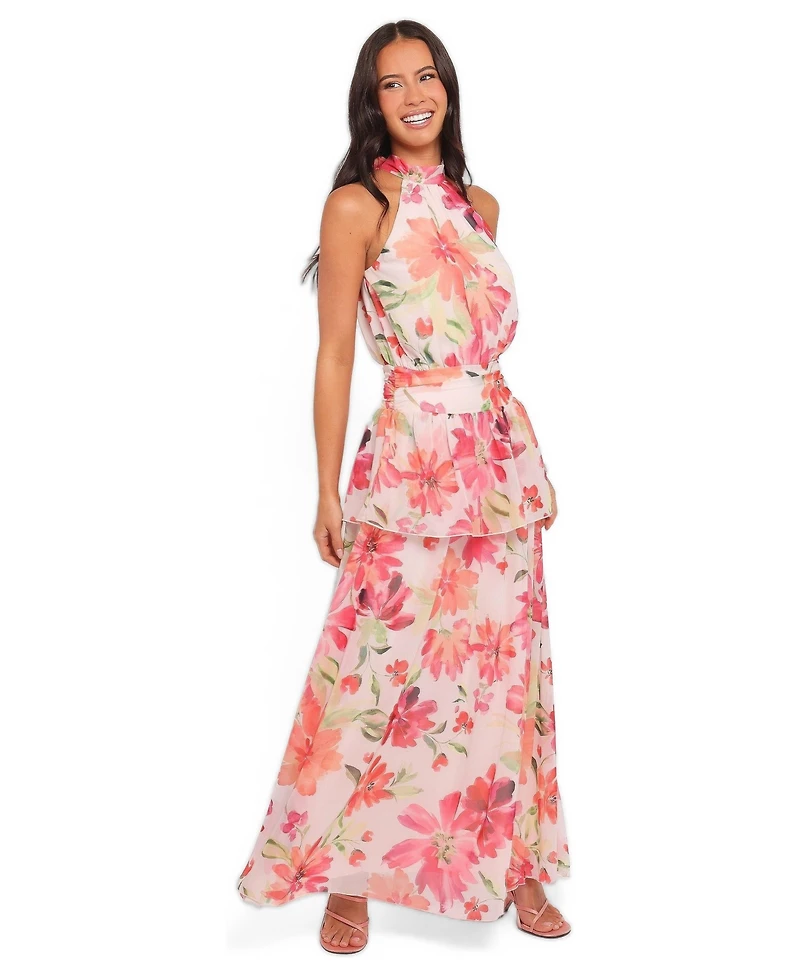 Petal and Pup Women's Martha Halter Sleeveless Maxi Dress