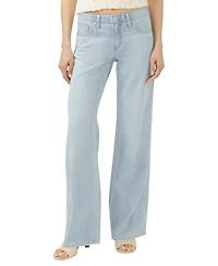 Silver Jeans Co. Women's Suki Mid Rise Curvy Fit Wide-Leg