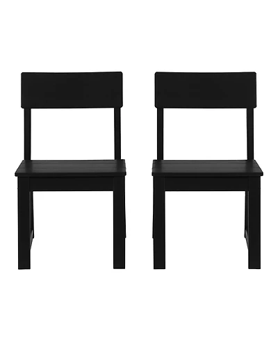WestinTrends Modern Hdpe Outdoor Armless Patio Dining Chairs (Set of 2)