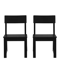 WestinTrends Modern Hdpe Outdoor Armless Patio Dining Chairs (Set of 2)