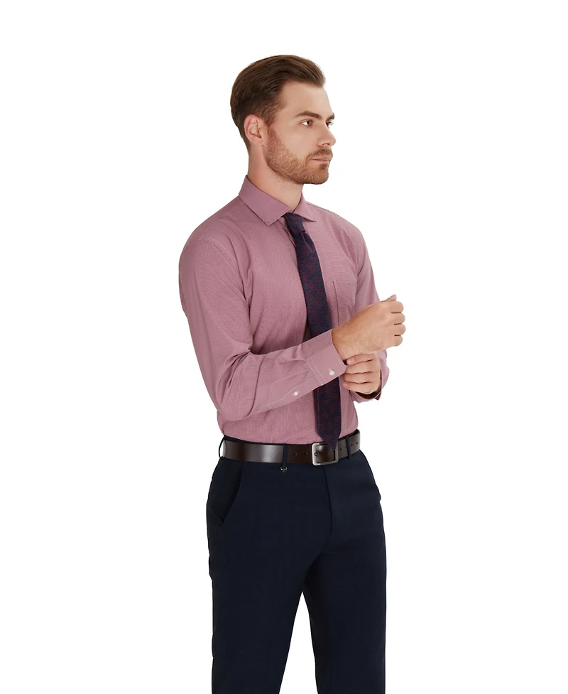 Club Room Men's Regular-Fit Houndstooth Dress Shirt, Macy's Exclusive