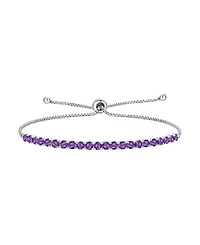 Macy's Amethyst (1-5/8 ct. t.w.) Bolo Bracelet Sterling Silver