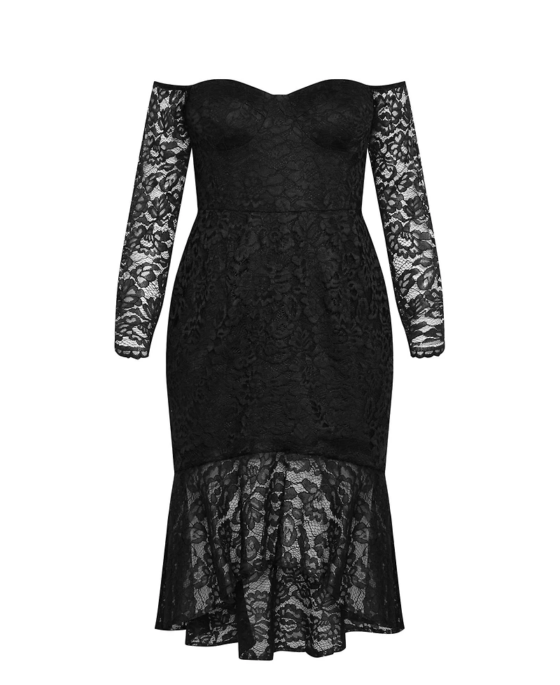 City Chic Plus Lace Athena Dress