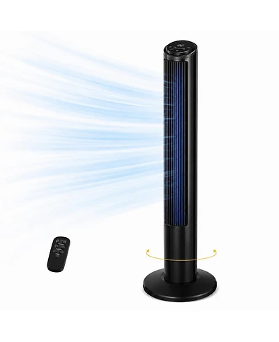 Ltmate Global Inc. Tower Fan Oscillating with Remote Control, 75° 3 Speeds & 2 Modes, 15H Timer Floor Fan with Led Display, 40”Portable Fl