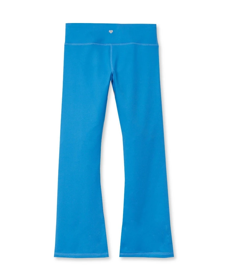 Lands' End Girls Plus Active Flare Leggings with Side Stripe