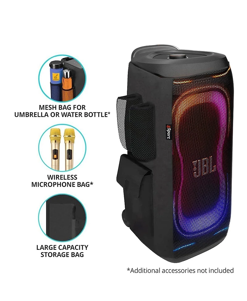Jbl PartyBox 330 Portable Party Speaker Bundle with gSport Cargo Sleeve