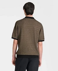 Ted by Baker Men's Eccleston V-Neck Herringbone Classic-Fit Polo Shirt