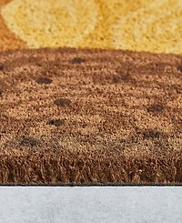 Vcny Home Sunflower Half Circle Outdoor Coir Doormat, 18" x 30"
