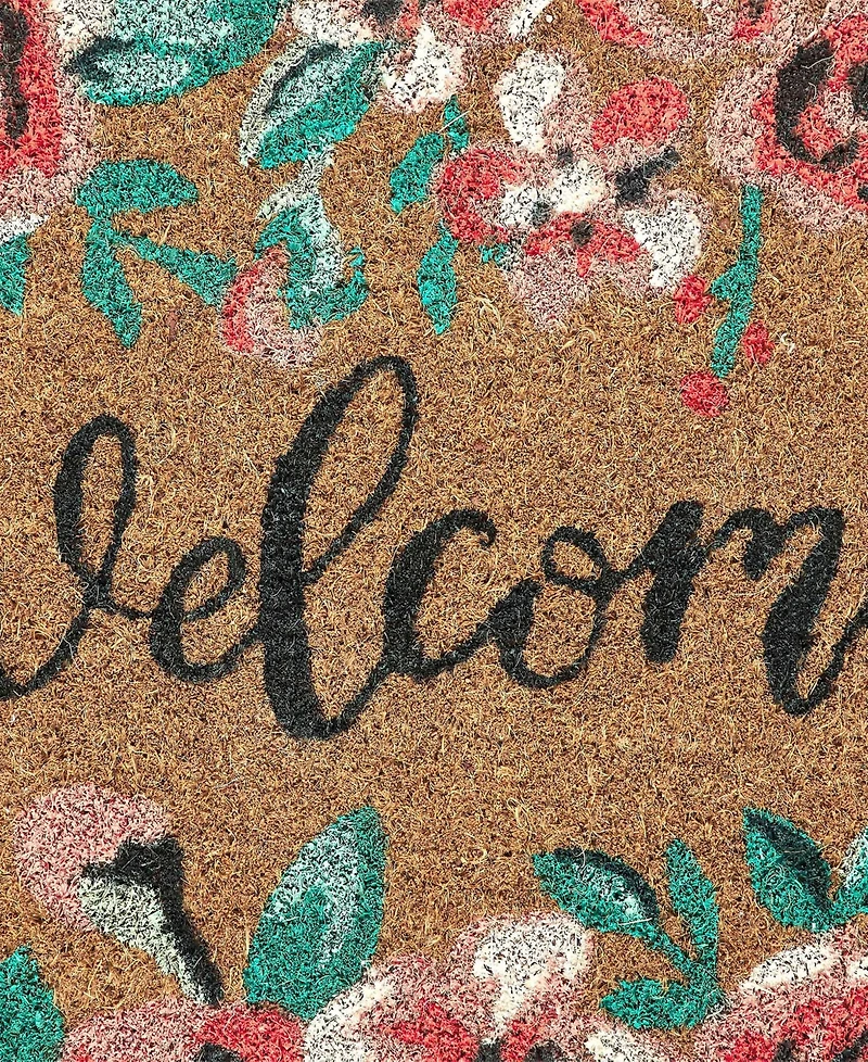 Vcny Home Traditional Welcome Outdoor Coir Doormat, 18" x 30"