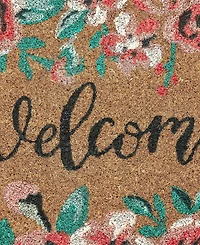 Vcny Home Traditional Welcome Outdoor Coir Doormat, 18" x 30"